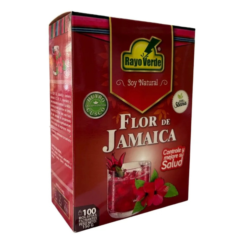 Té Flor De Jamaica Ó Hibiscus 100 Und/ 100% Natural